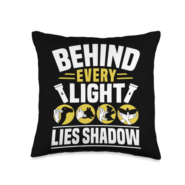 Hand Shadow Puppetry Puppets Shadow Play Throw Pillow