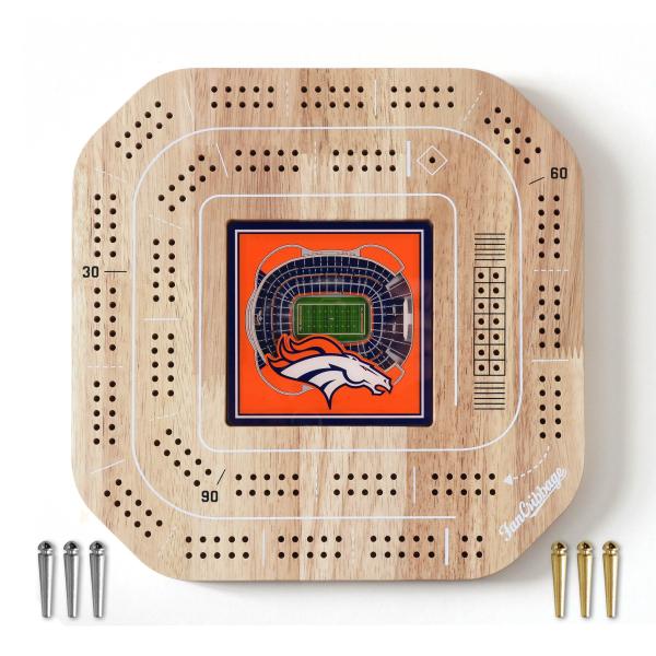 YouTheFan NFL Denver Broncos ライセンス取得済みファンクリベッジウッドボードゲーム