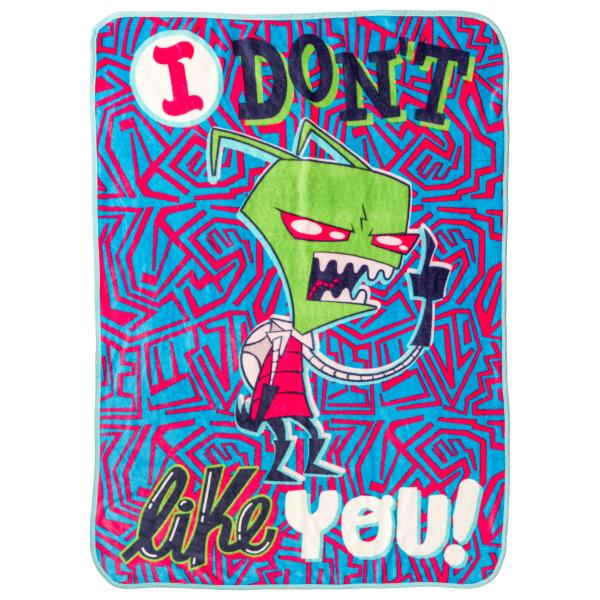 シルバーバッファローニコロデオンインベーダージム「I Don't Like You!」フランネルラッセルスロー、45インチ x 60インチ