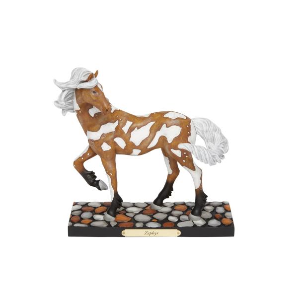 Enesco The Trail of Paint Ponies ゼファーホースフィギュア、7.3インチ、マルチカラー