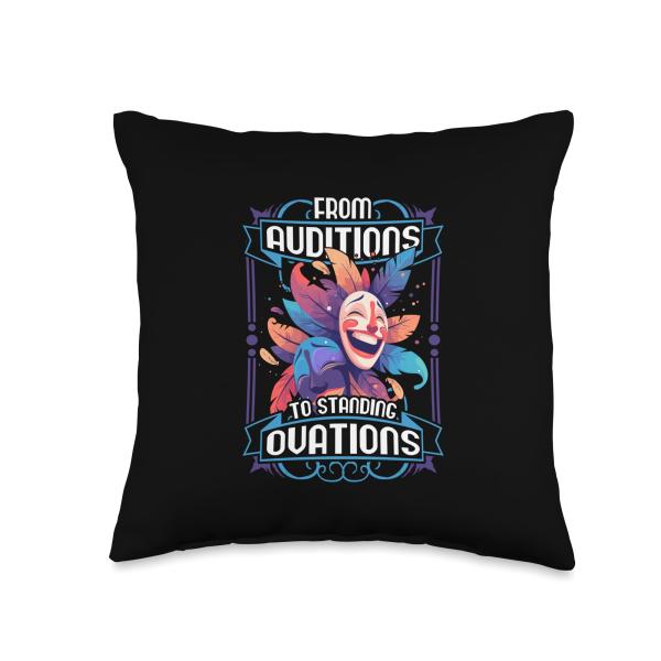 From Auditions To Standing Ovations Theatre Throw Pillow