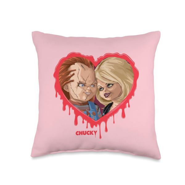 Chucky ＆ Tiffany Bleeding Heart Throw Pillow