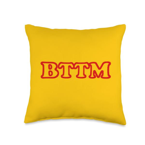 BTTM VERS TOP LGBTQ+ Puppy play, Leather, Bears Throw Pillow