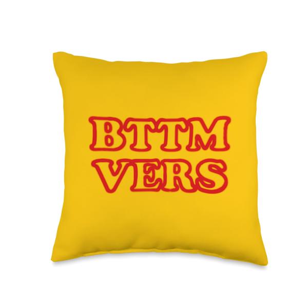 BTTM VERS LGBTQ+ Puppy play, Leather, Bears Throw Pillow