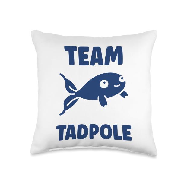 Humor Tadpole larva minimalist small simple team Tadpole Throw Pillow