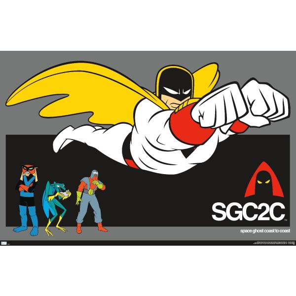 Trends International Space Ghost Coast to Coast - Group Bar Wall Poster, 19L x 13W, Premium Unframed Version