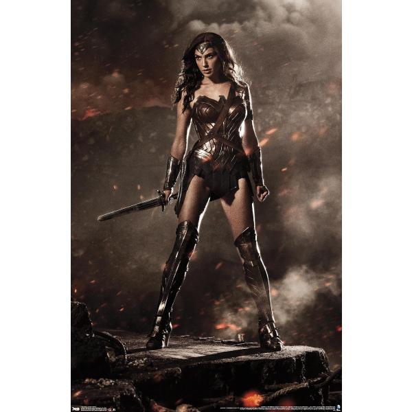 DC Comics Movie Batman v Superman - Wonder Woman Wall Poster, 19L" x 13W", Premium Unframed Version
