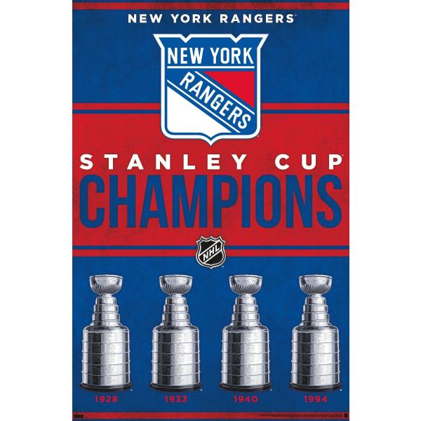 Trends International NHL ニューヨークレンジャーズ - チャンピオンズ23 ウォールポスター、長さ19 x 幅13、プレミアムフレームなしバージョン