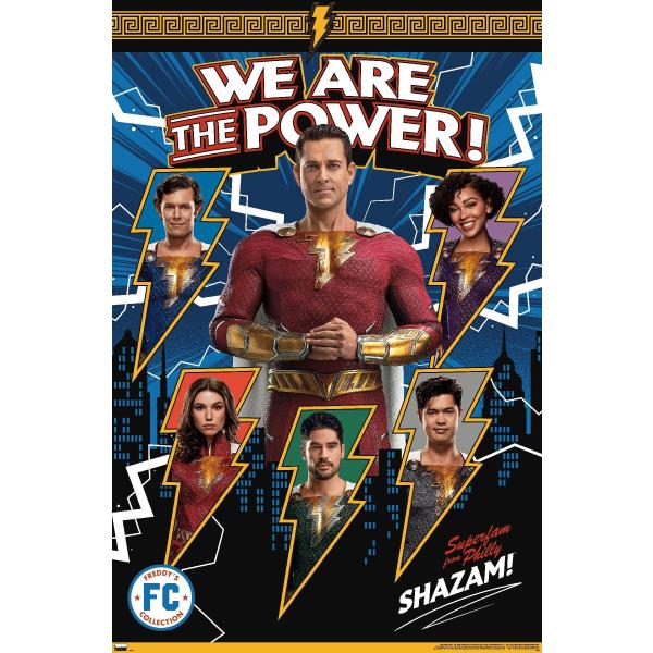 Trends International DCコミックス映画 Shazam!神々の怒り - ファミリーウォールポスター、長さ19 x 幅13、プレミアムフレームなしバージョン