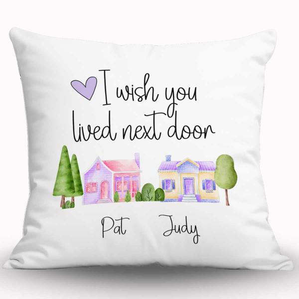 Custom Best Friend Pillow Missing You Long Distance Gift for Bestie Friend Sister Aunt Grandma Loved One Decorative Throw Pillow Gift (Purple Heart)
