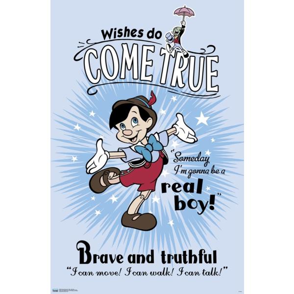 Trends International Disney Pinocchio: 85th - Real Boy Wall Poster, 19L x 13W, Premium Unframed Version