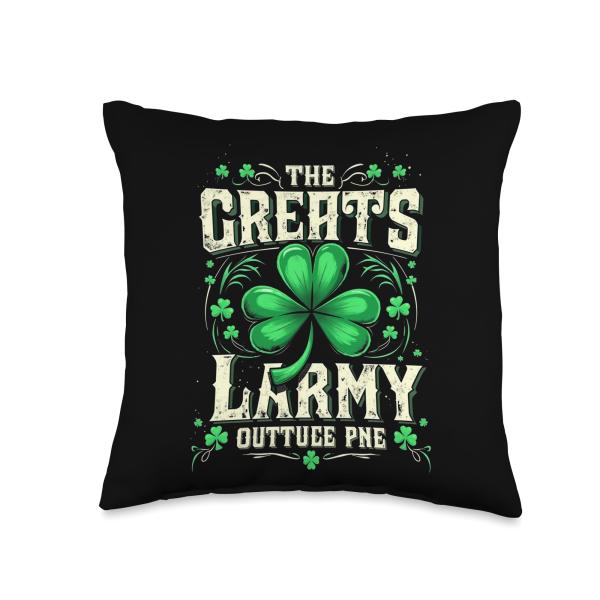 THE GREATS LARMY OUTTUEE PNE St. Patrick's Day Throw Pillow