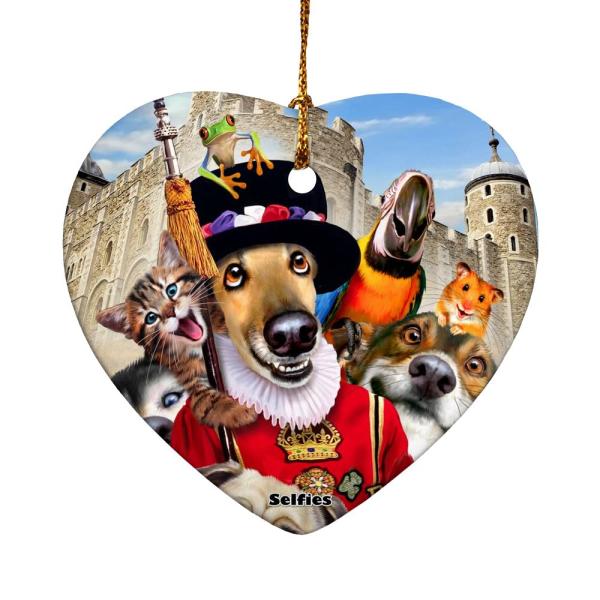 Tower of London England Britain Selfie Dogs Cats Heart-Shaped, 2.8"