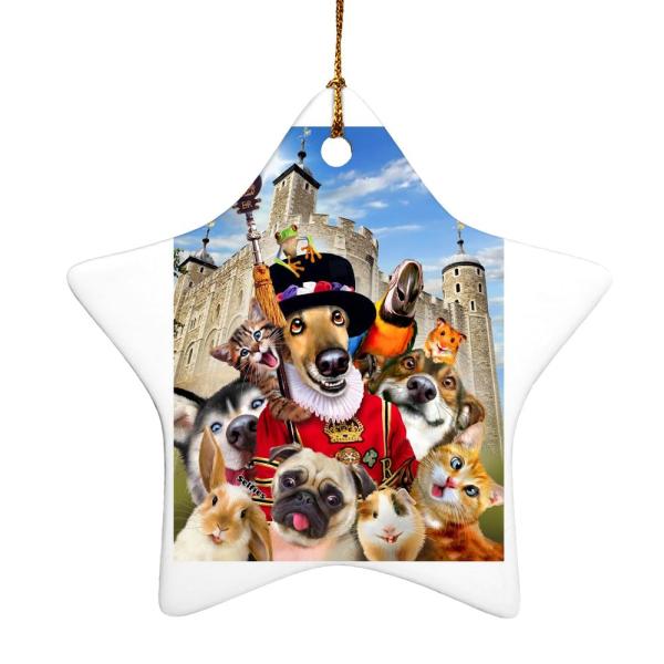 Tower of London England Britain Selfie Dogs Cats Star-Shaped, 3.1"