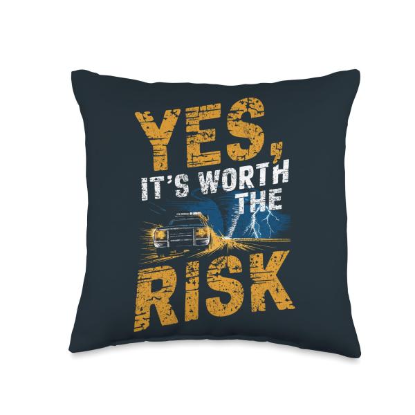 Storm Chaser Tornado Lover It's Worth The Risk Storm Chasing Throw Pillow