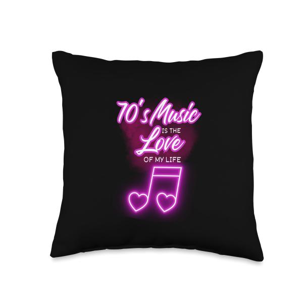 70's Music Is The Love Of My Life Melody Throw Pillow