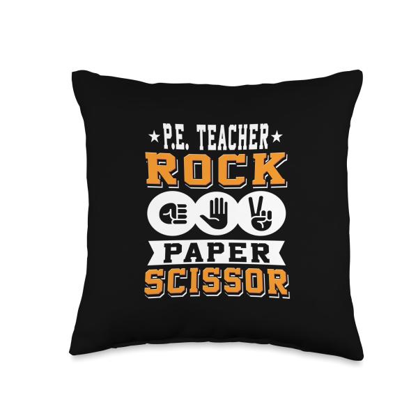High School PE Teacher Job Physical Education Gym Teacher Throw Pillow