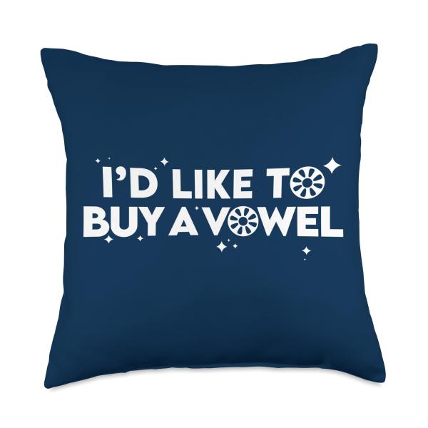 Wheel of Fortune I'd Like to Buy a Vowel Throw Pillow