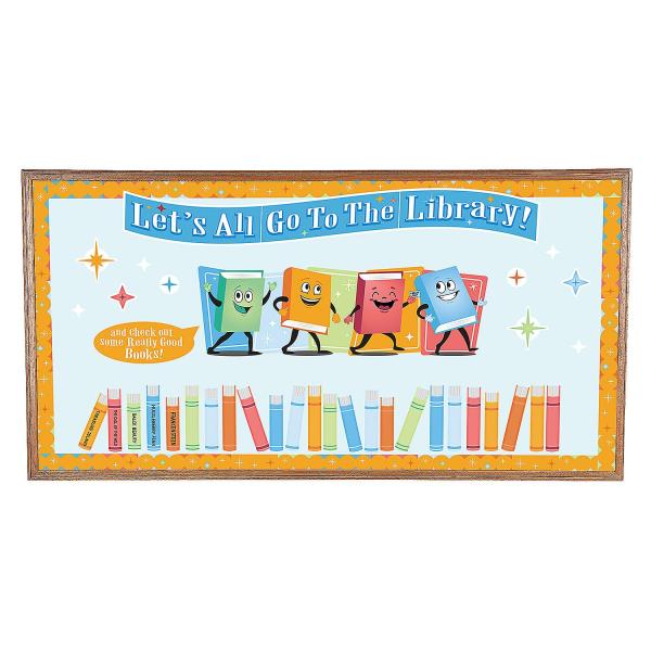 Fun Express Let's All Go to The Library 掲示板セット - 59ピース