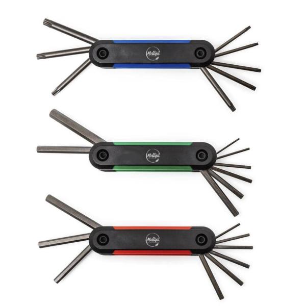 MOLLIFII SAE/Metric Folding Hex Key Set With Bonus Torx Set (3-Piece), Mfr: HFHK3PCSET-A