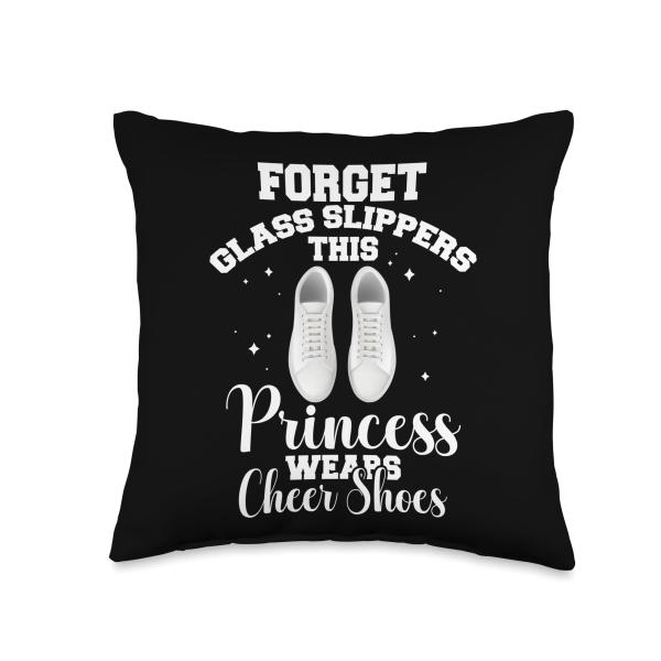 Forget Glass Slippers This Princess Wears Cheerleader Shoes Throw Pillow
