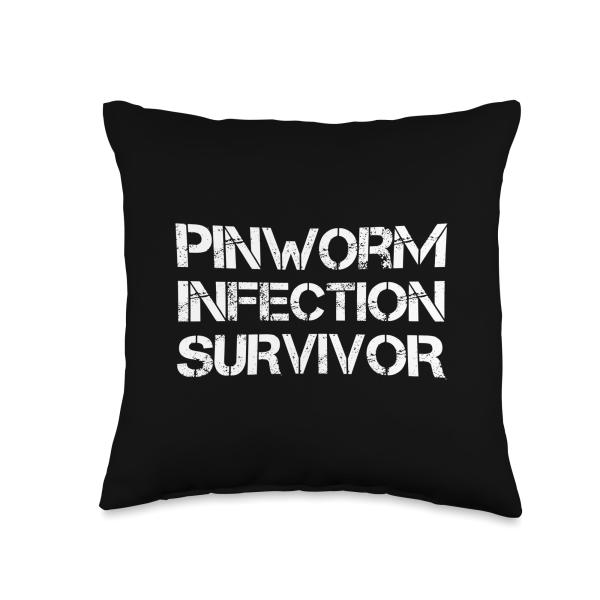 Pinworm Infection Survivor Throw Pillow