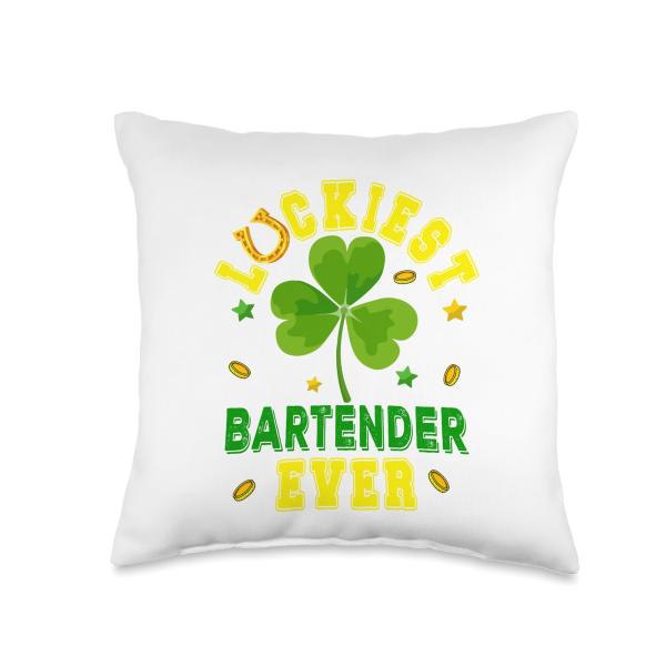 Luckiest Bartender Ever St. Patrick's Day Parades Group Throw Pillow
