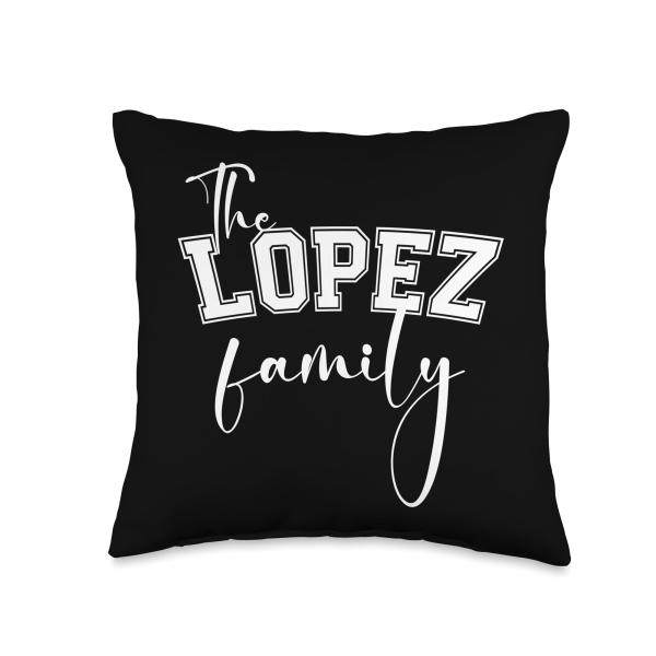 Lopez Family Last Name Vacation Reunion Birthday Fun Cruise Throw Pillow