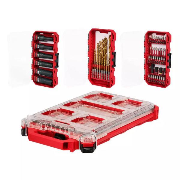 48-32-5162 Compatible with Milwaukee Impact Drill Drive and Fasten Set, Drill and Impact Set, Impact Sockets -60PC