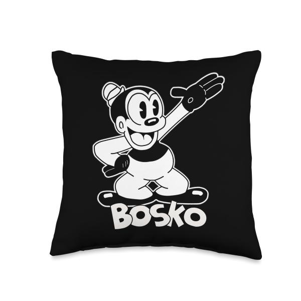 Bosko the Talk Ink Kid Throw Pillow