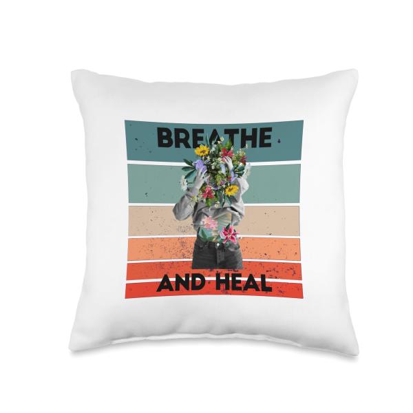 Flowers healing breathe resilience growth nature floral Throw Pillow