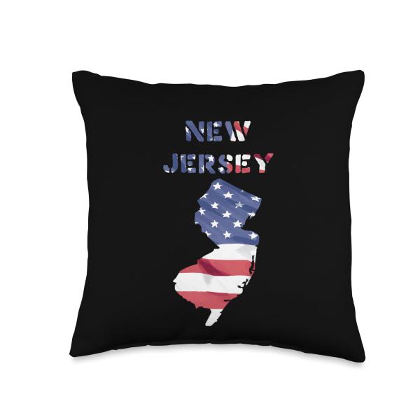 New Jersey NJ United States America East Coast Beach Family Throw Pillow