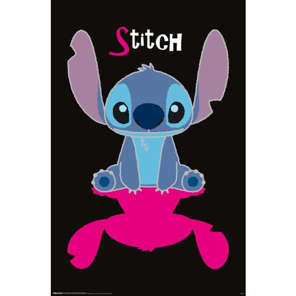 Trends International Disney Lilo and Stitch: Simply Stitch - Pink Shadow Wall Poster, 19L x 13W, Premium Unframed Version