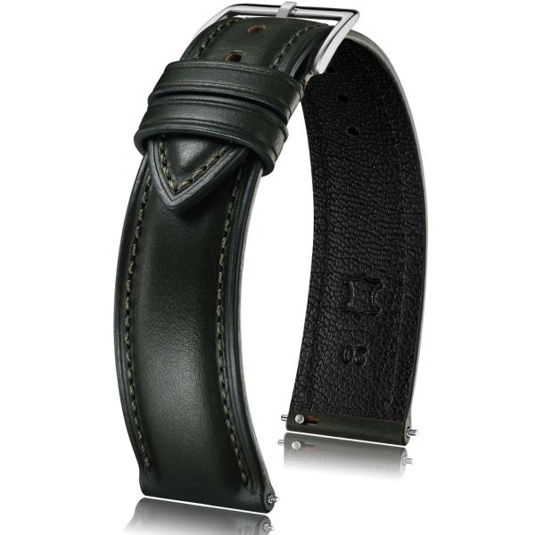 Getalia Luxurious leather Watch Band, Top Grain Genuine Leather Vintage Oil Wax, 18mm 19mm 20mm 21mm 22mm Quick Release Replacement Straps for Men and