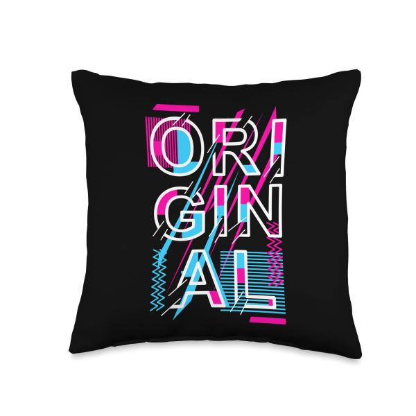 Original Authentic Real Sayings Fun Logo Pop Art Typography Throw Pillow