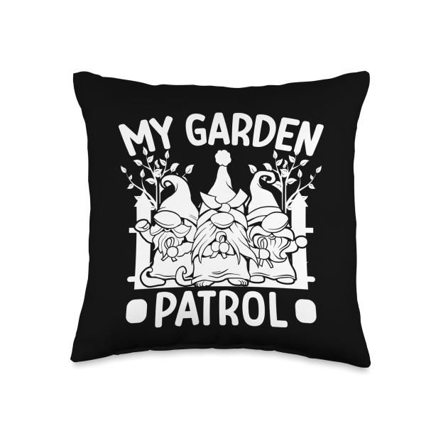Gnome Costume Men My Garden Patrol Gnome Throw Pillow