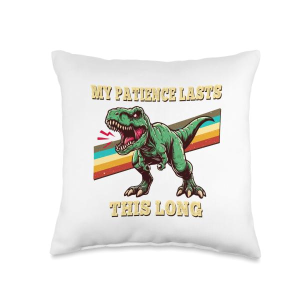 My Patience Lasts This Long Funny Retro Vintage Throw Pillow