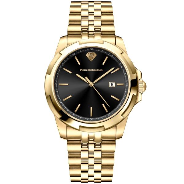 PIERRE RICHARDSON PR4312 Men's Luxury Watch - Silver Stainless Steel Japanese Quartz Watch, 42mm, 5ATM Water Resistant, Scratch-Resistant Sapphire Cry