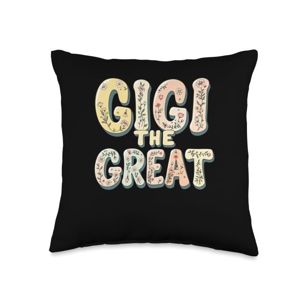 Wildflowers Gigi The Great Floral Mothers Day Gigi The Great Throw Pillow