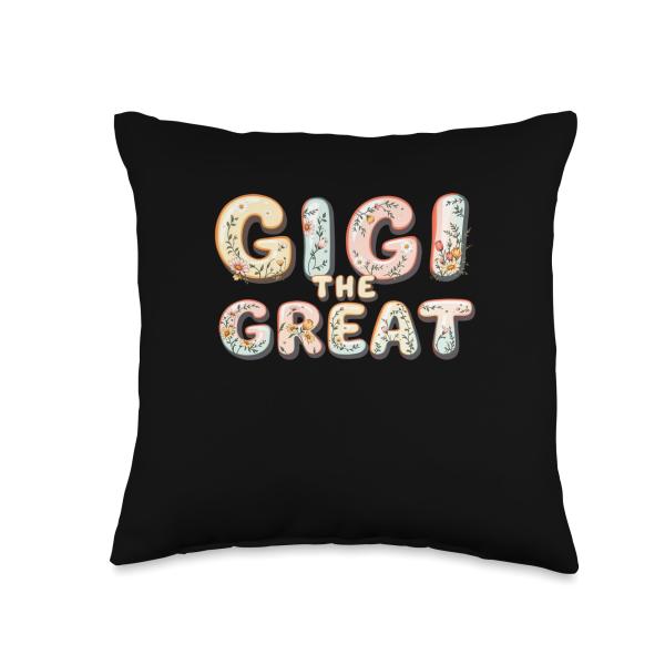 Wildflowers Gigi The Great Floral Mothers Day Gigi The Great Throw Pillow