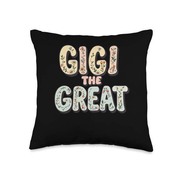 Wildflowers Gigi The Great Floral Mothers Day Gigi The Great Throw Pillow