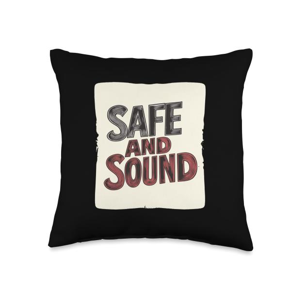 Just Safe and Sound Vibes Costume Throw Pillow