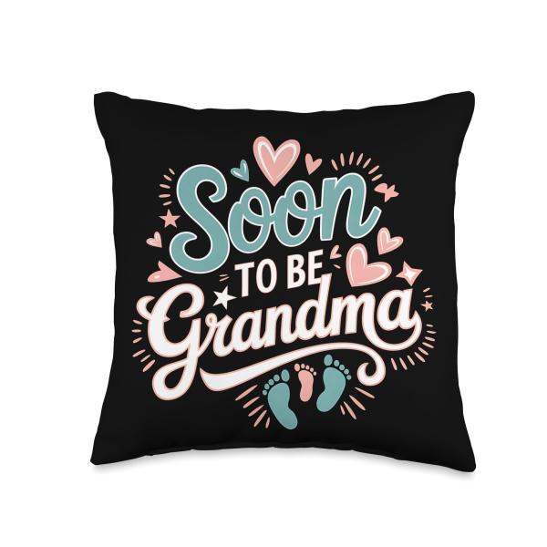 Soon to be Grandma Vintage Mother's Day First Time Grandma Throw Pillow