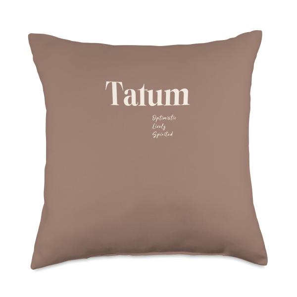 Tatum - Optimistic, Lively and Spirited Throw Pillow