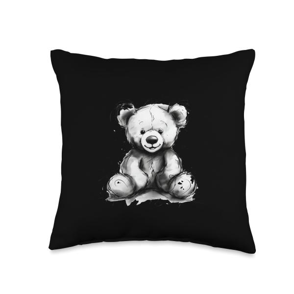 bear teddy child Throw Pillow