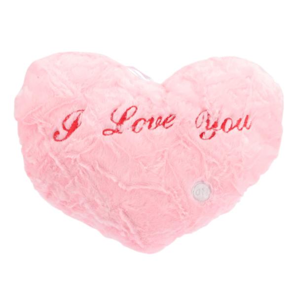 SOLUSTRE Heart Shaped Glow Pillow Adorable Plush Stuffed Heart Pillow for Home Decor and for Birthdays and Festivals Soft and Comfortable
