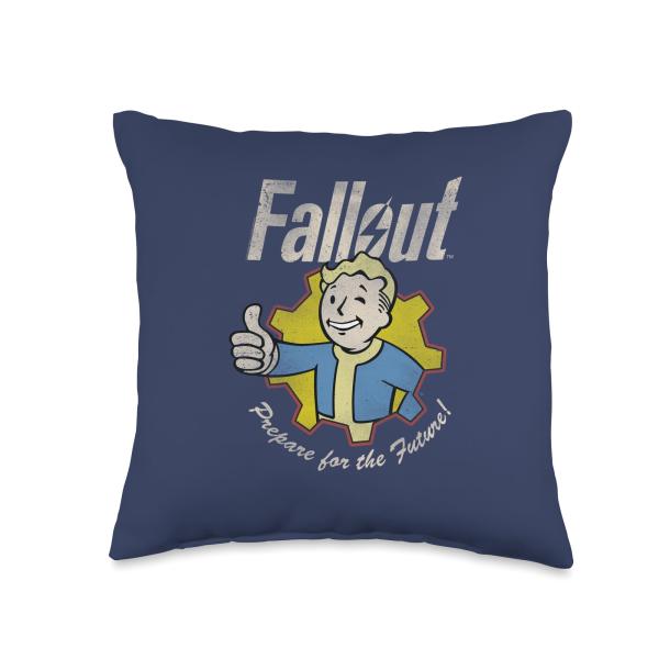 Fallout Video Game Prepare for The Future Vault Boy Throw Pillow