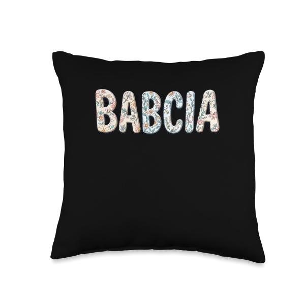 Wildflowers Babcia Floral Mother's Day Babcia Throw Pillow