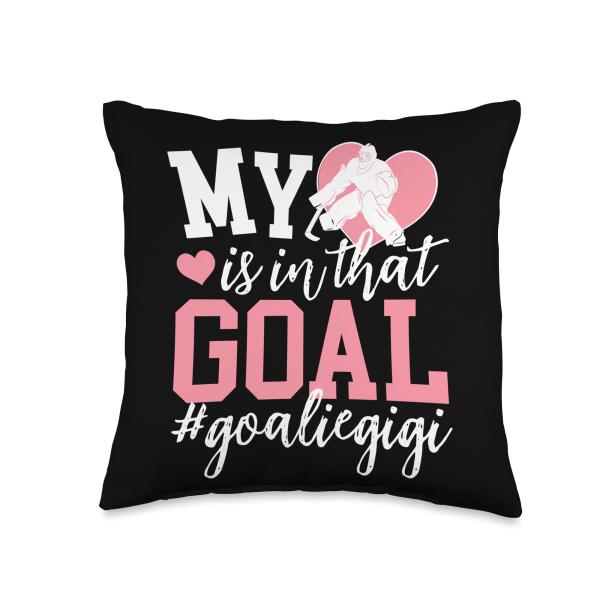 Proud Ice Hockey Goalie Gigi Of A Hockey Keeper Gigi Throw Pillow