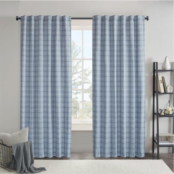 Madison Park Window Curtain for Living Room Thermal Insulated Fleece Lining, Cabin Plaid Curtain Room Darkening Window Drapes Bedroom, Anaheim, 1-Sing